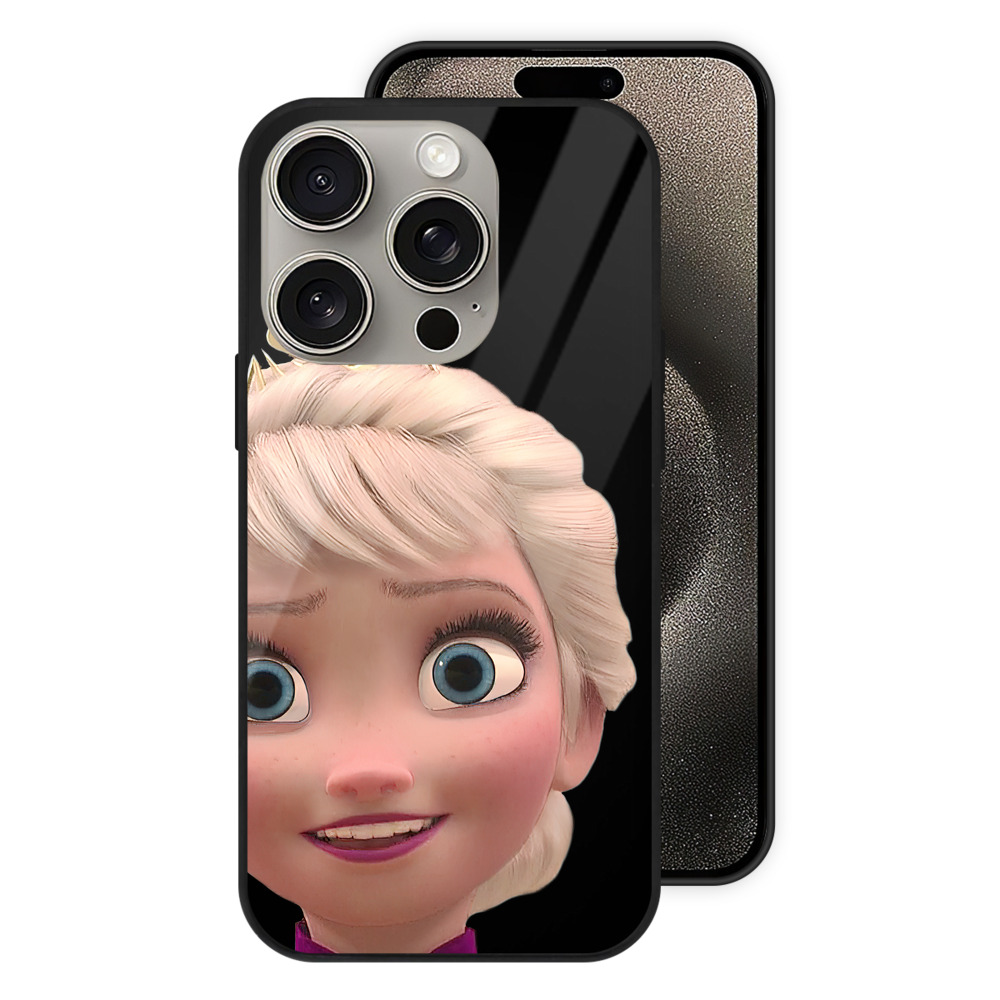 （画像用） アナと雪の女王 アンナ エルサ Frozen Anna Elsa 【iPhone15Pro対応】スマホケース 耐衝撃＆黄変防止 背面ガラス