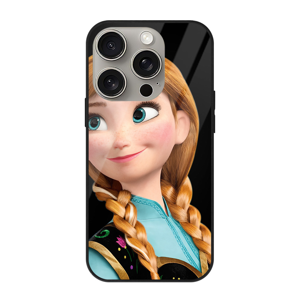 （画像用） アナと雪の女王 アンナ エルサ Frozen Anna Elsa 【iPhone15Pro対応】スマホケース 耐衝撃＆黄変防止 背面ガラス