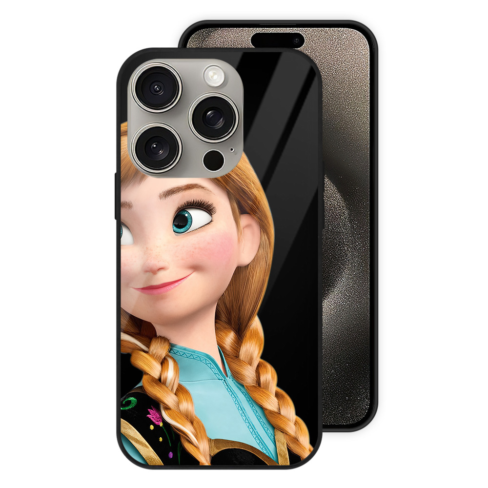 （画像用） アナと雪の女王 アンナ エルサ Frozen Anna Elsa 【iPhone15Pro対応】スマホケース 耐衝撃＆黄変防止 背面ガラス