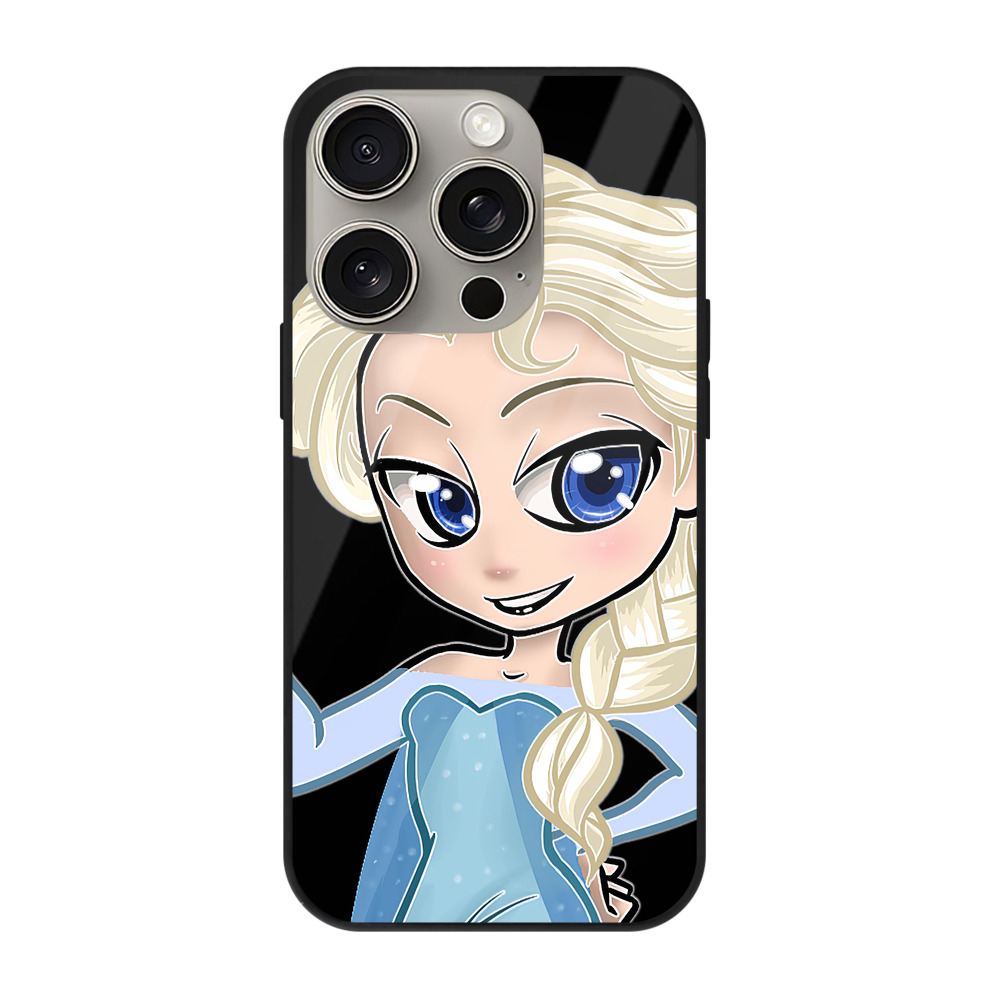 （画像用） アナと雪の女王 アンナ エルサ Frozen Anna Elsa 【iPhone15Pro対応】スマホケース 耐衝撃＆黄変防止 背面ガラス