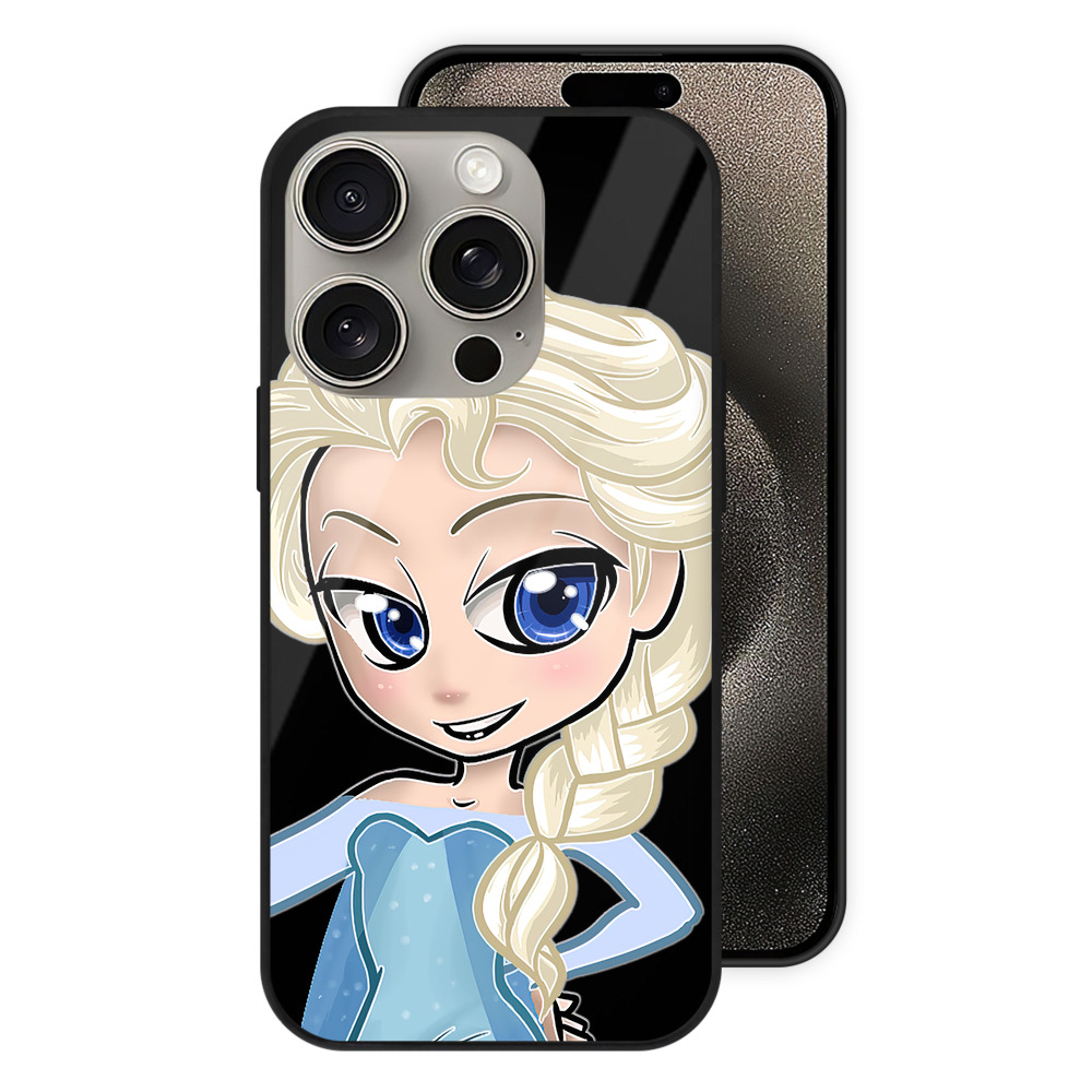 （画像用） アナと雪の女王 アンナ エルサ Frozen Anna Elsa 【iPhone15Pro対応】スマホケース 耐衝撃＆黄変防止 背面ガラス