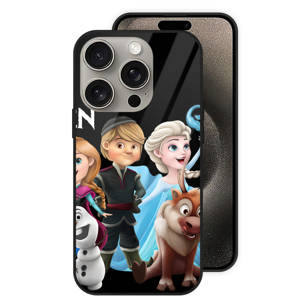 （画像用） アナと雪の女王 アンナ エルサ Frozen Anna Elsa 【iPhone15Pro対応】スマホケース 耐衝撃＆黄変防止 背面ガラス