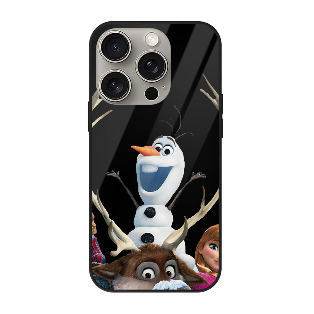 （画像用） アナと雪の女王 アンナ エルサ Frozen Anna Elsa 【iPhone15Pro対応】スマホケース 耐衝撃＆黄変防止 背面ガラス
