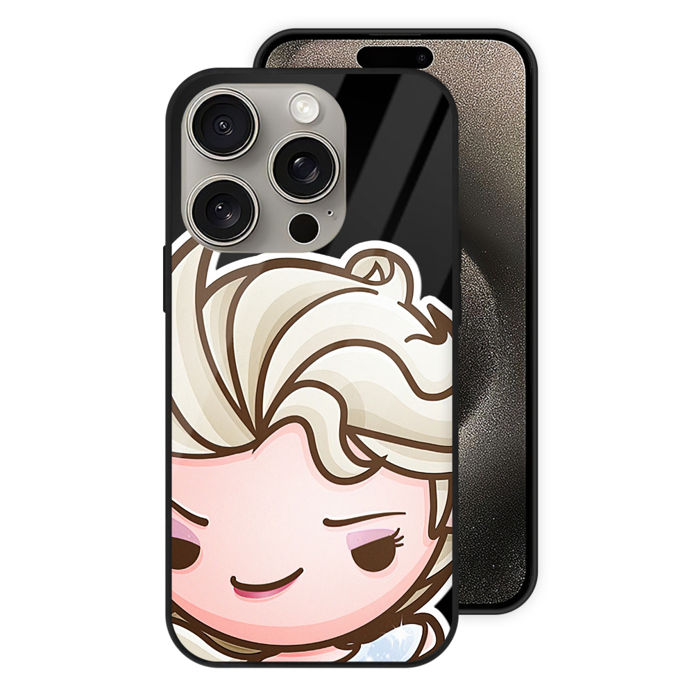（画像用） アナと雪の女王 アンナ エルサ Frozen Anna Elsa 【iPhone15Pro対応】スマホケース 耐衝撃＆黄変防止 背面ガラス