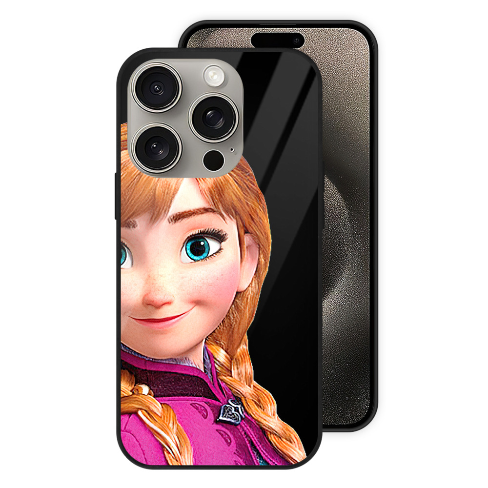（画像用） アナと雪の女王 アンナ エルサ Frozen Anna Elsa 【iPhone15Pro対応】スマホケース 耐衝撃＆黄変防止 背面ガラス