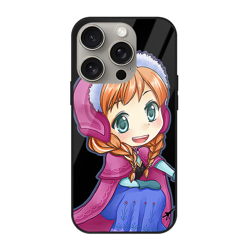 （画像用） アナと雪の女王 アンナ エルサ Frozen Anna Elsa 【iPhone15Pro対応】スマホケース 耐衝撃＆黄変防止 背面ガラス