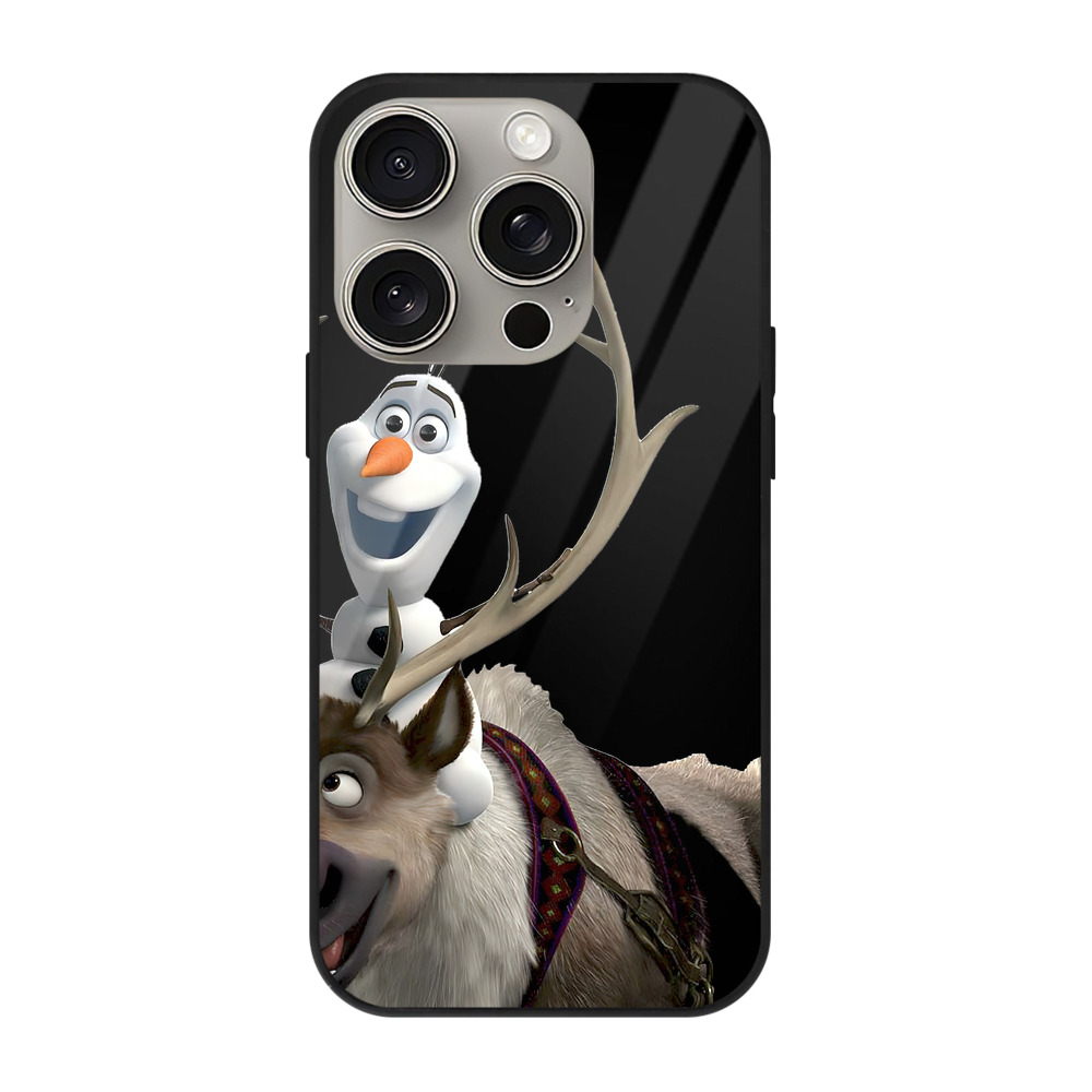 （画像用） アナと雪の女王 アンナ エルサ Frozen Anna Elsa 【iPhone15Pro対応】スマホケース 耐衝撃＆黄変防止 背面ガラス