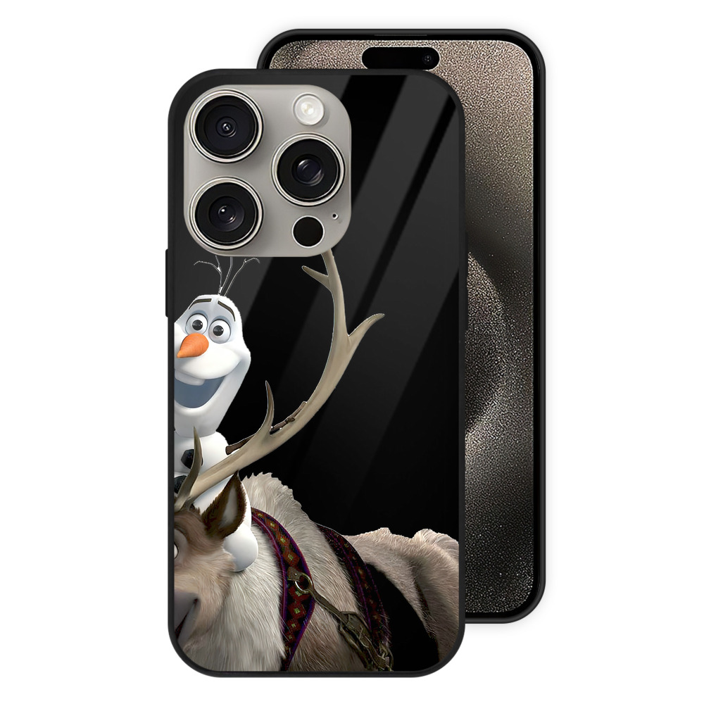 （画像用） アナと雪の女王 アンナ エルサ Frozen Anna Elsa 【iPhone15Pro対応】スマホケース 耐衝撃＆黄変防止 背面ガラス