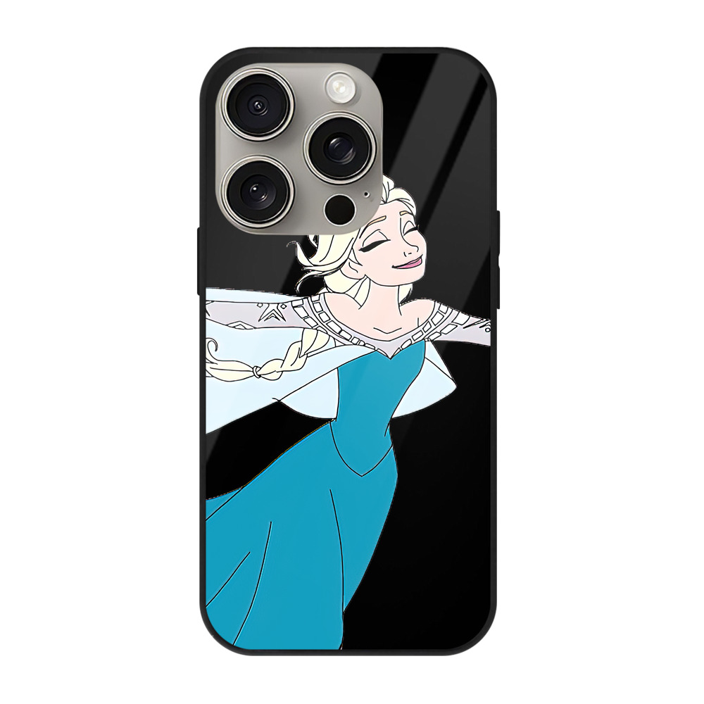 （画像用） アナと雪の女王 アンナ エルサ Frozen Anna Elsa 【iPhone15Pro対応】スマホケース 耐衝撃＆黄変防止 背面ガラス