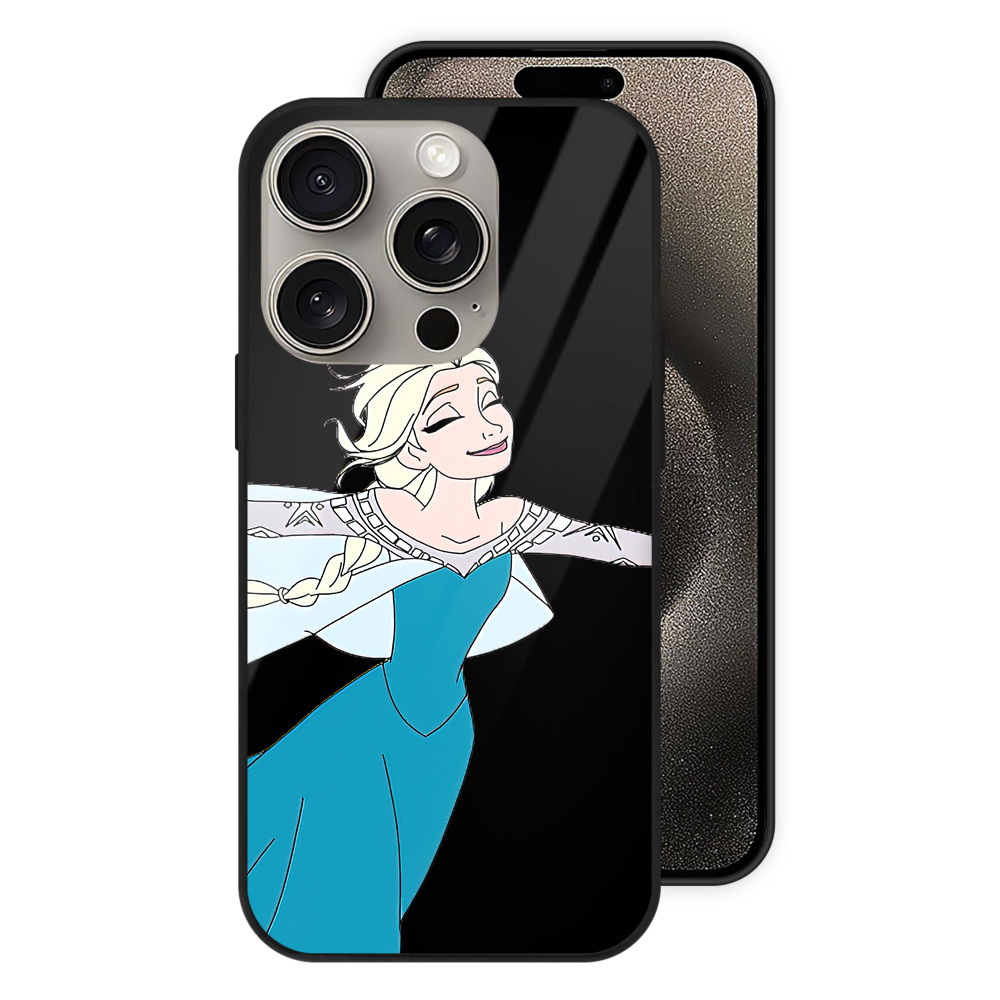 （画像用） アナと雪の女王 アンナ エルサ Frozen Anna Elsa 【iPhone15Pro対応】スマホケース 耐衝撃＆黄変防止 背面ガラス