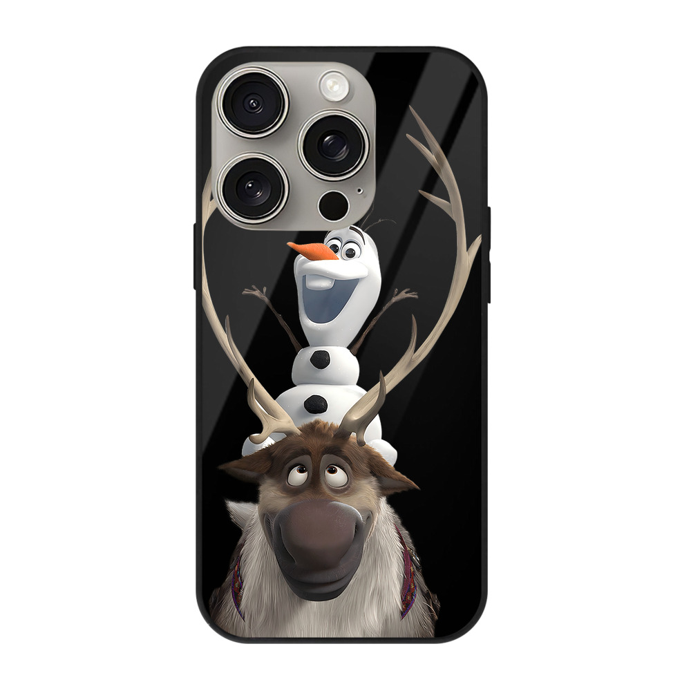 （画像用） アナと雪の女王 アンナ エルサ Frozen Anna Elsa 【iPhone15Pro対応】スマホケース 耐衝撃＆黄変防止 背面ガラス
