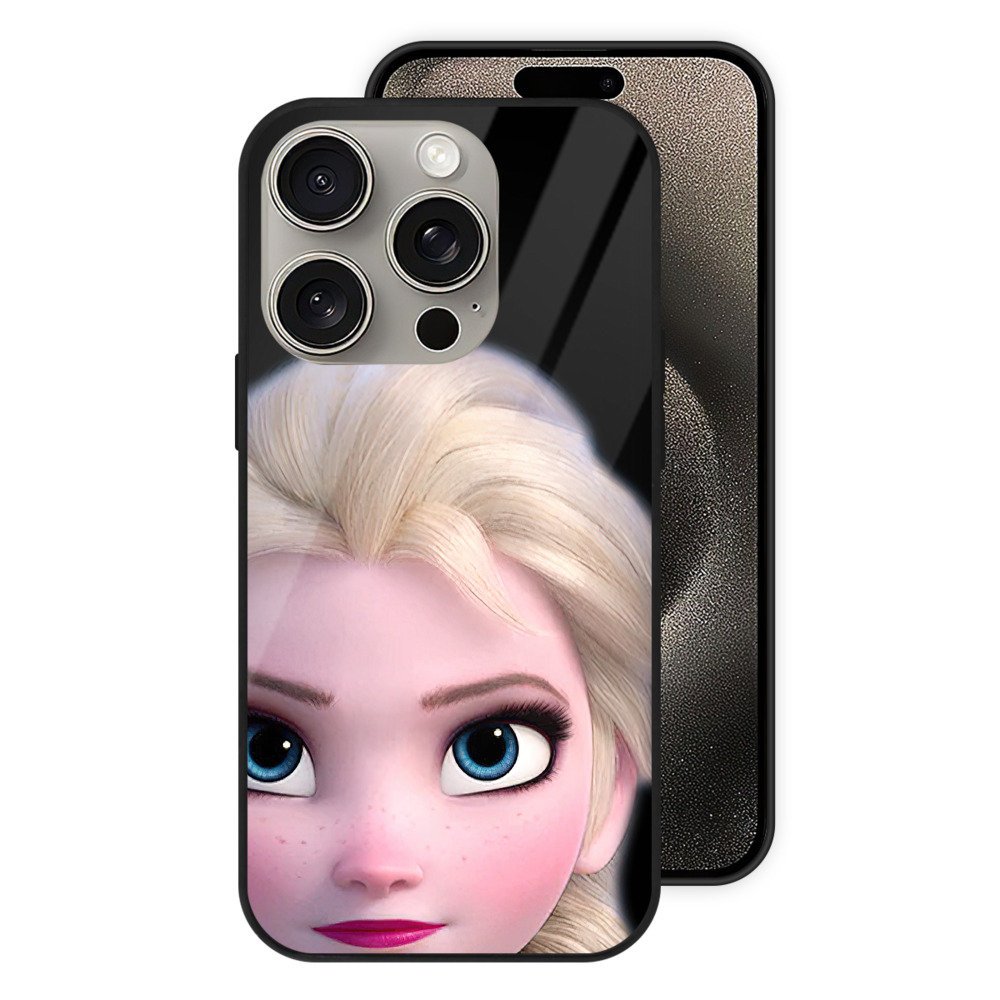 （画像用） アナと雪の女王 アンナ エルサ Frozen Anna Elsa 【iPhone15Pro対応】スマホケース 耐衝撃＆黄変防止 背面ガラス
