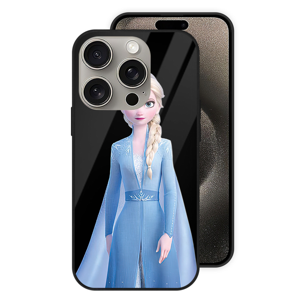 （画像用） アナと雪の女王 アンナ エルサ Frozen Anna Elsa 【iPhone15Pro対応】スマホケース 耐衝撃＆黄変防止 背面ガラス