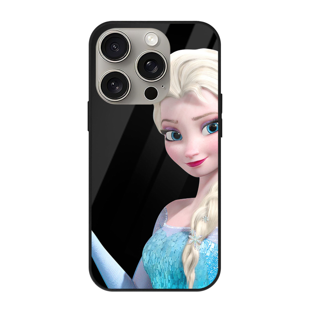 （画像用） アナと雪の女王 アンナ エルサ Frozen Anna Elsa 【iPhone15Pro対応】スマホケース 耐衝撃＆黄変防止 背面ガラス