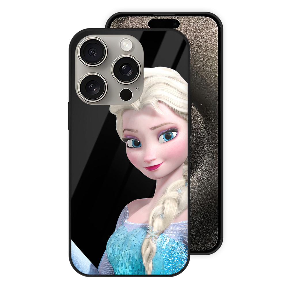 （画像用） アナと雪の女王 アンナ エルサ Frozen Anna Elsa 【iPhone15Pro対応】スマホケース 耐衝撃＆黄変防止 背面ガラス