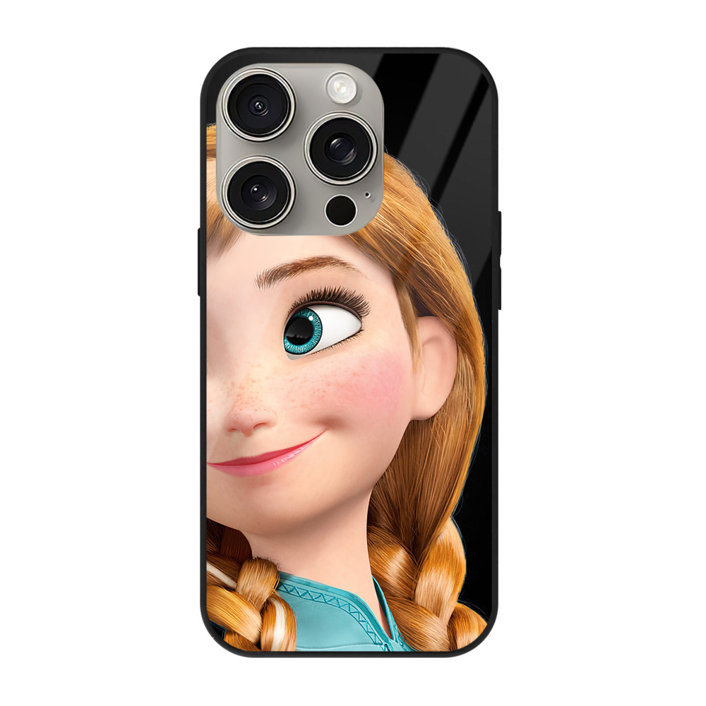 （画像用） アナと雪の女王 アンナ エルサ Frozen Anna Elsa 【iPhone15Pro対応】スマホケース 耐衝撃＆黄変防止 背面ガラス