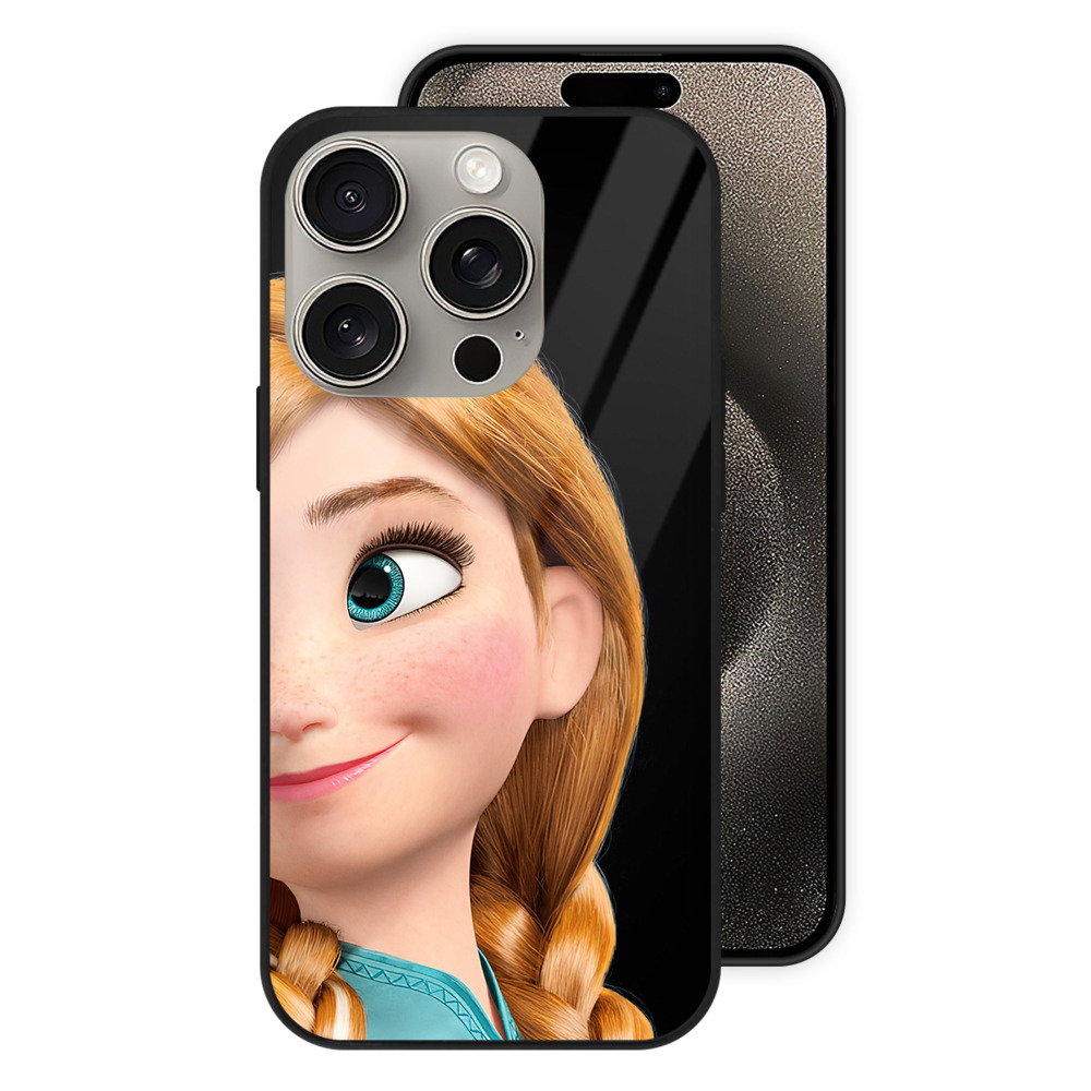 （画像用） アナと雪の女王 アンナ エルサ Frozen Anna Elsa 【iPhone15Pro対応】スマホケース 耐衝撃＆黄変防止 背面ガラス