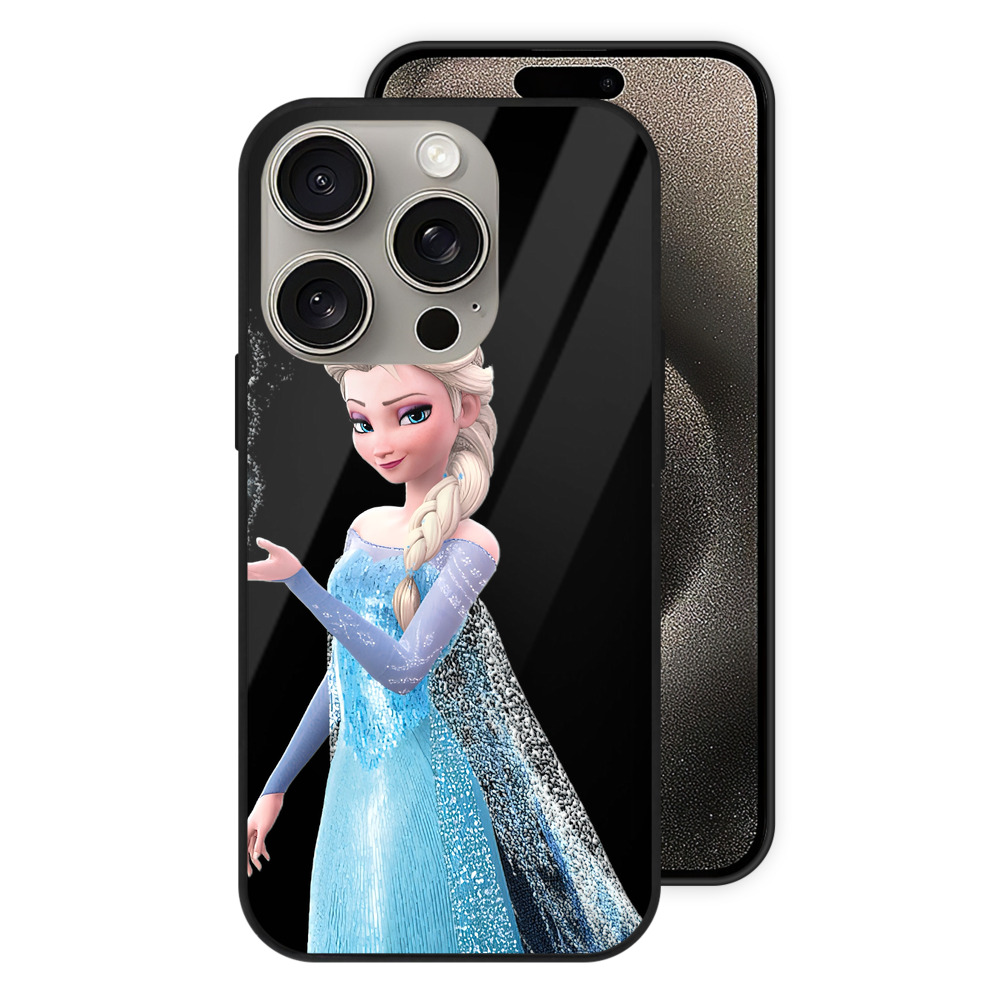 （画像用） アナと雪の女王 アンナ エルサ Frozen Anna Elsa 【iPhone15Pro対応】スマホケース 耐衝撃＆黄変防止 背面ガラス