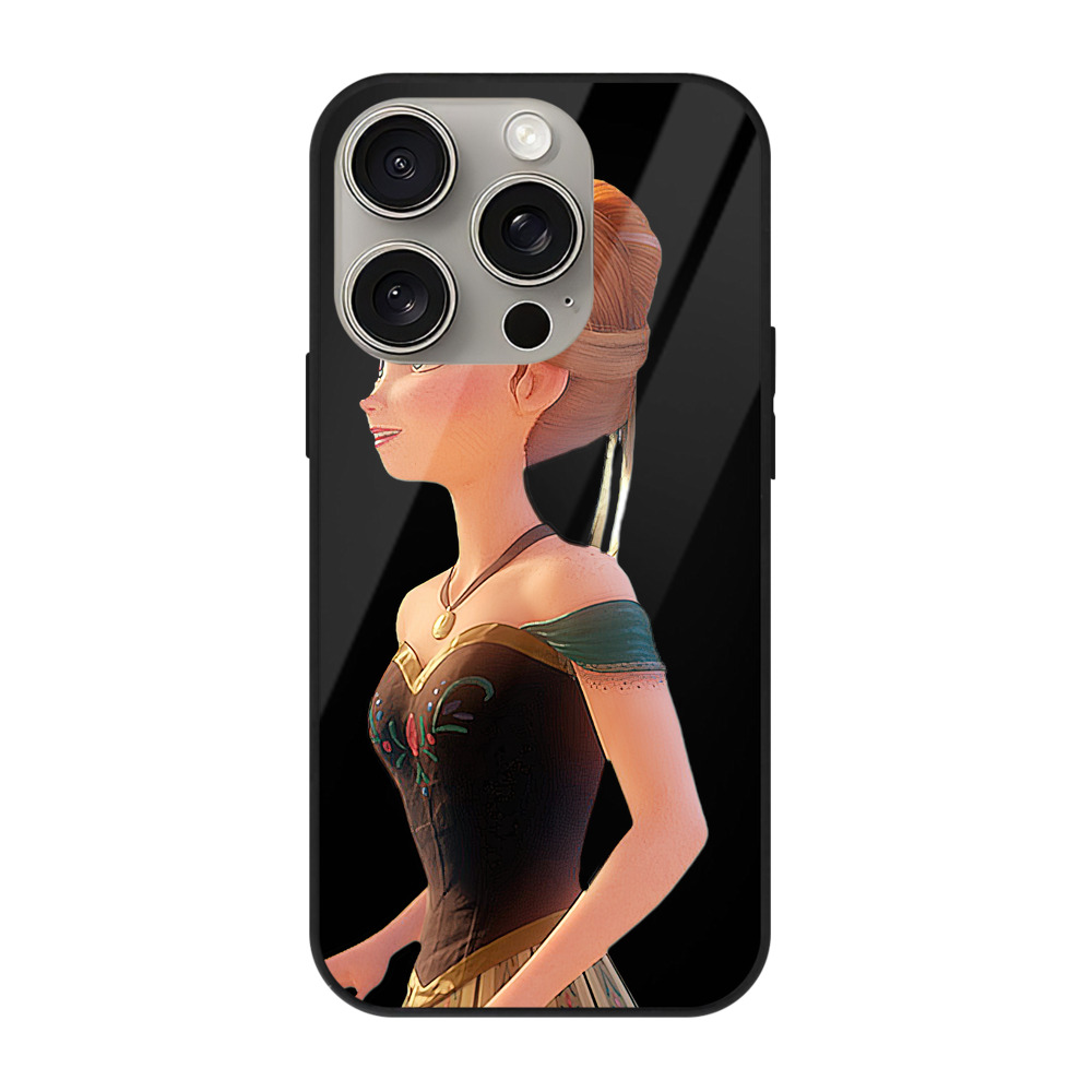 （画像用） アナと雪の女王 アンナ エルサ Frozen Anna Elsa 【iPhone15Pro対応】スマホケース 耐衝撃＆黄変防止 背面ガラス