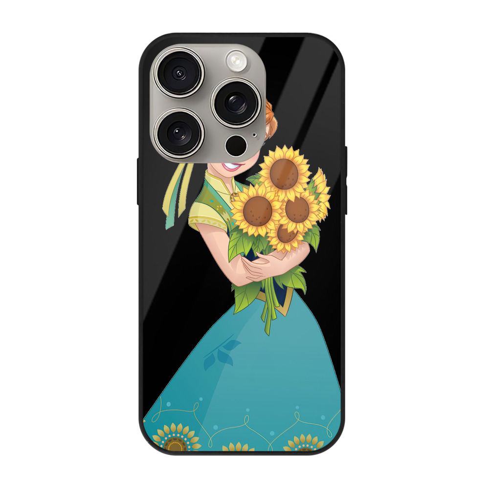 （画像用） アナと雪の女王 アンナ エルサ Frozen Anna Elsa 【iPhone15Pro対応】スマホケース 耐衝撃＆黄変防止 背面ガラス