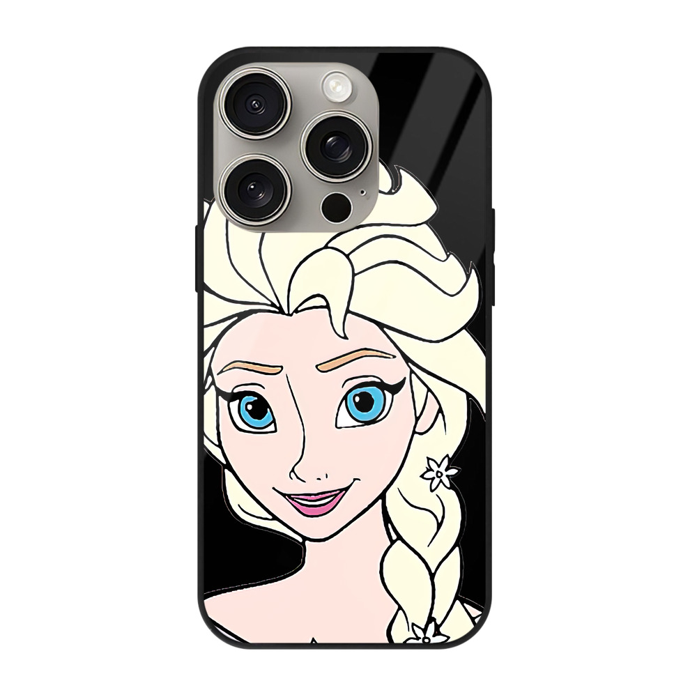 （画像用） アナと雪の女王 アンナ エルサ Frozen Anna Elsa 【iPhone15Pro対応】スマホケース 耐衝撃＆黄変防止 背面ガラス