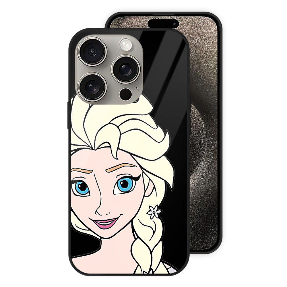 （画像用） アナと雪の女王 アンナ エルサ Frozen Anna Elsa 【iPhone15Pro対応】スマホケース 耐衝撃＆黄変防止 背面ガラス
