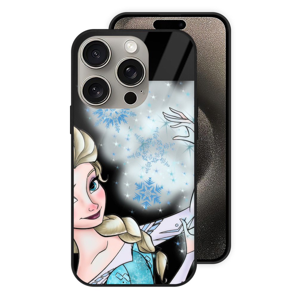 （画像用） アナと雪の女王 アンナ エルサ Frozen Anna Elsa 【iPhone15Pro対応】スマホケース 耐衝撃＆黄変防止 背面ガラス