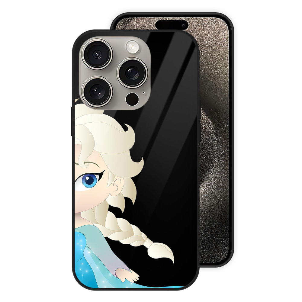 （画像用） アナと雪の女王 アンナ エルサ Frozen Anna Elsa 【iPhone15Pro対応】スマホケース 耐衝撃＆黄変防止 背面ガラス