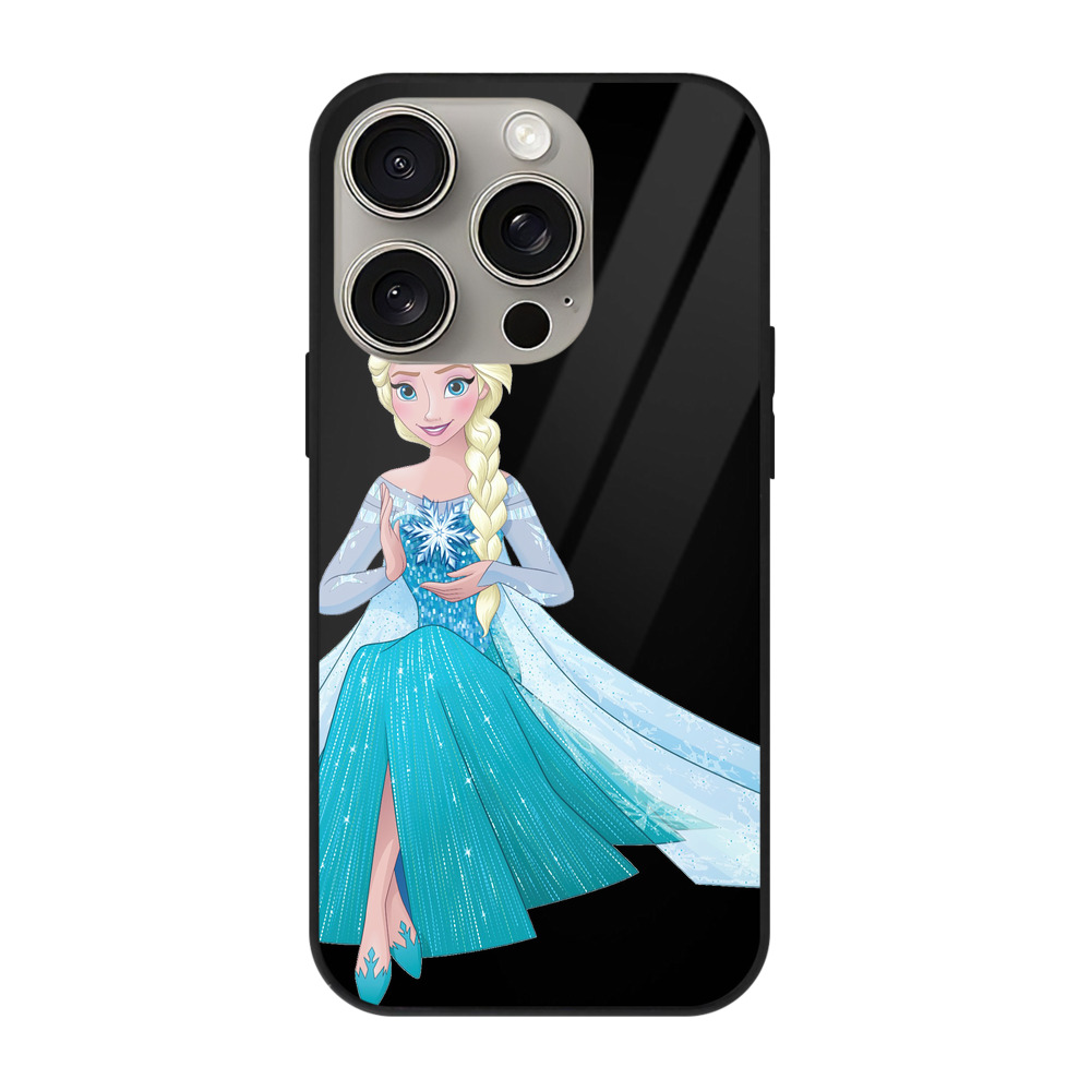 （画像用） アナと雪の女王 アンナ エルサ Frozen Anna Elsa 【iPhone15Pro対応】スマホケース 耐衝撃＆黄変防止 背面ガラス
