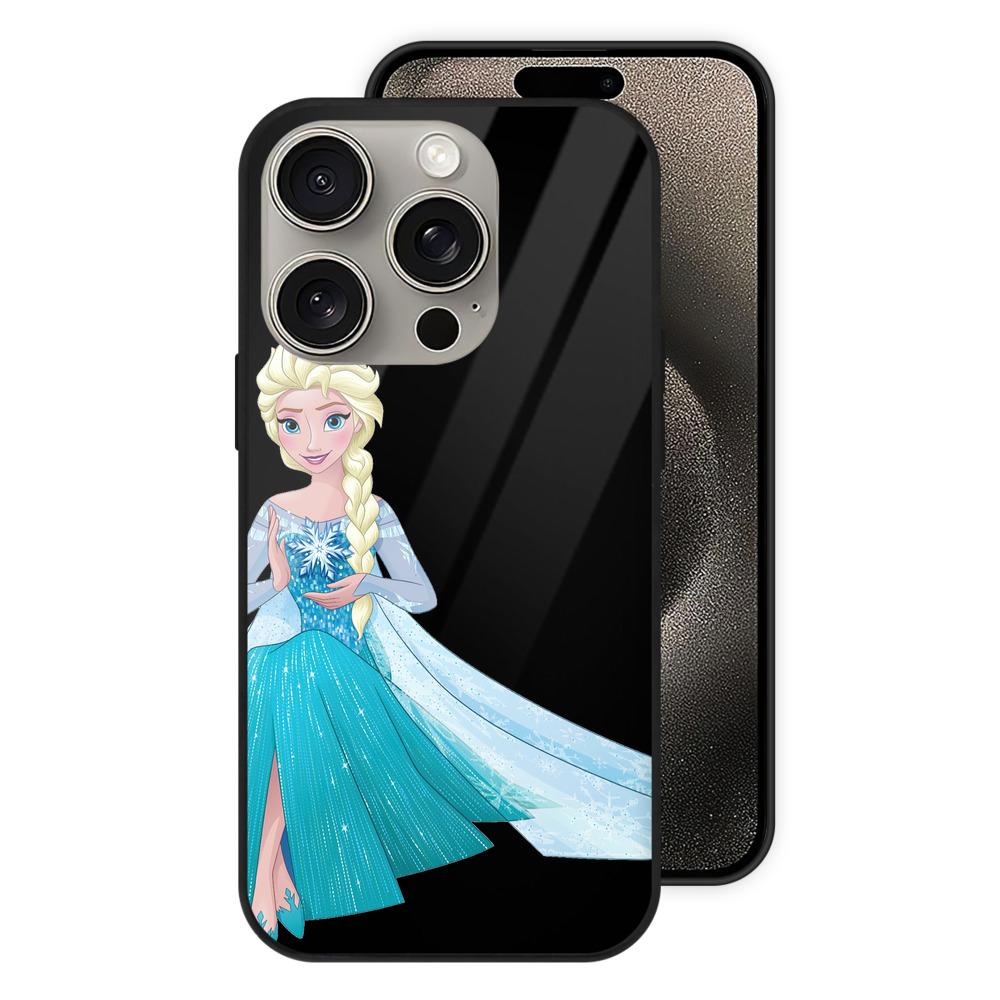 （画像用） アナと雪の女王 アンナ エルサ Frozen Anna Elsa 【iPhone15Pro対応】スマホケース 耐衝撃＆黄変防止 背面ガラス