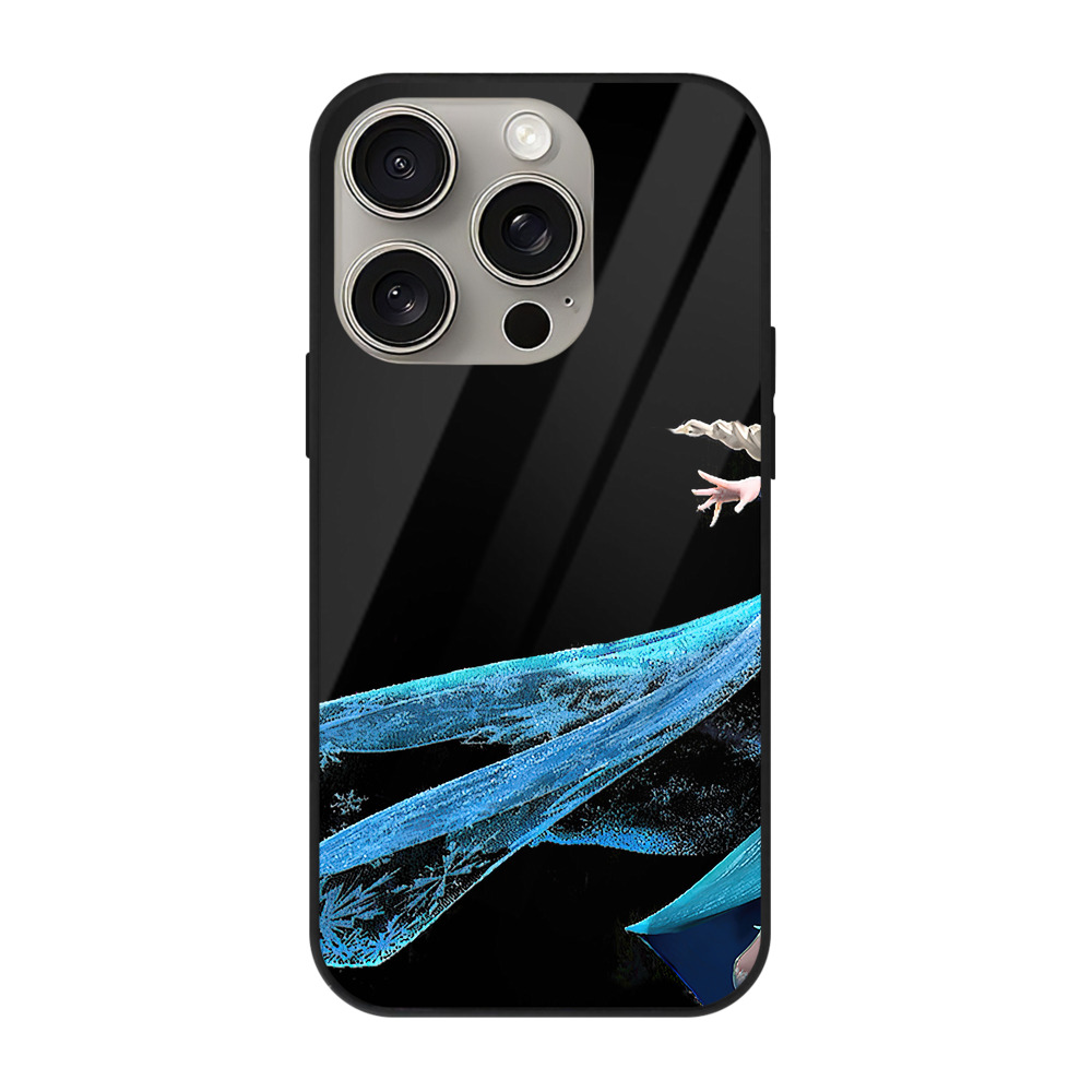（画像用） アナと雪の女王 アンナ エルサ Frozen Anna Elsa 【iPhone15Pro対応】スマホケース 耐衝撃＆黄変防止 背面ガラス