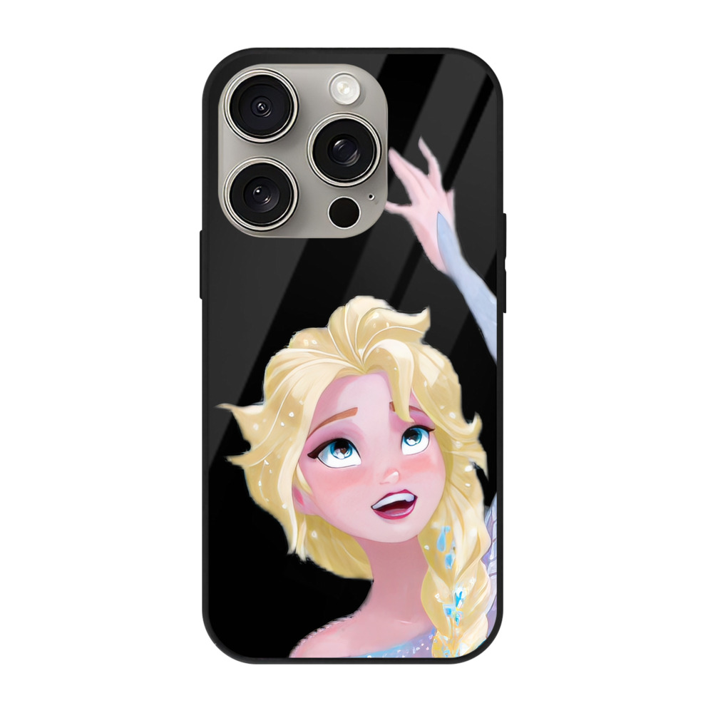 （画像用） アナと雪の女王 アンナ エルサ Frozen Anna Elsa 【iPhone15Pro対応】スマホケース 耐衝撃＆黄変防止 背面ガラス