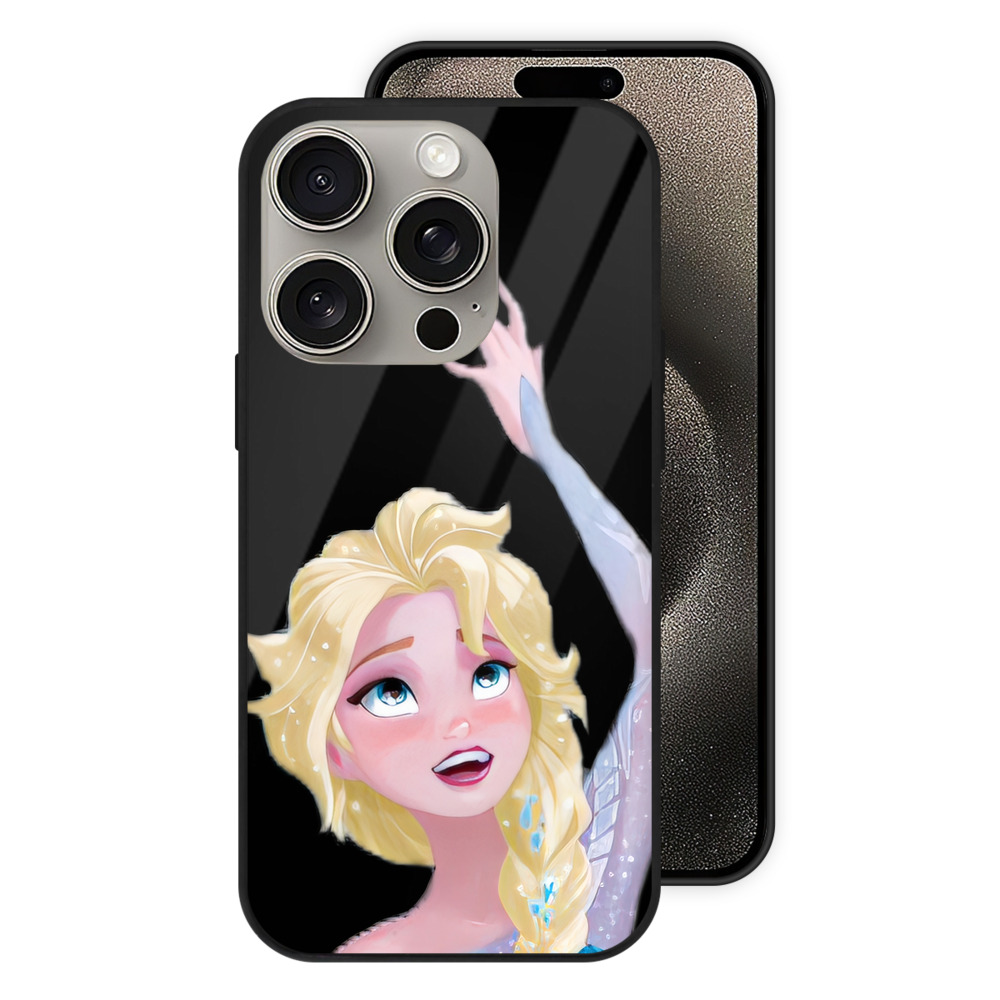 （画像用） アナと雪の女王 アンナ エルサ Frozen Anna Elsa 【iPhone15Pro対応】スマホケース 耐衝撃＆黄変防止 背面ガラス