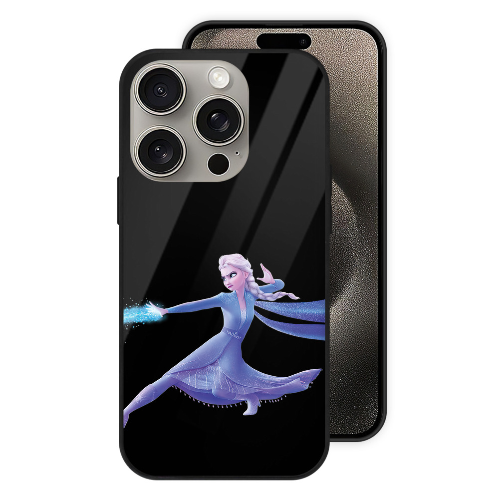 （画像用） アナと雪の女王 アンナ エルサ Frozen Anna Elsa 【iPhone15Pro対応】スマホケース 耐衝撃＆黄変防止 背面ガラス
