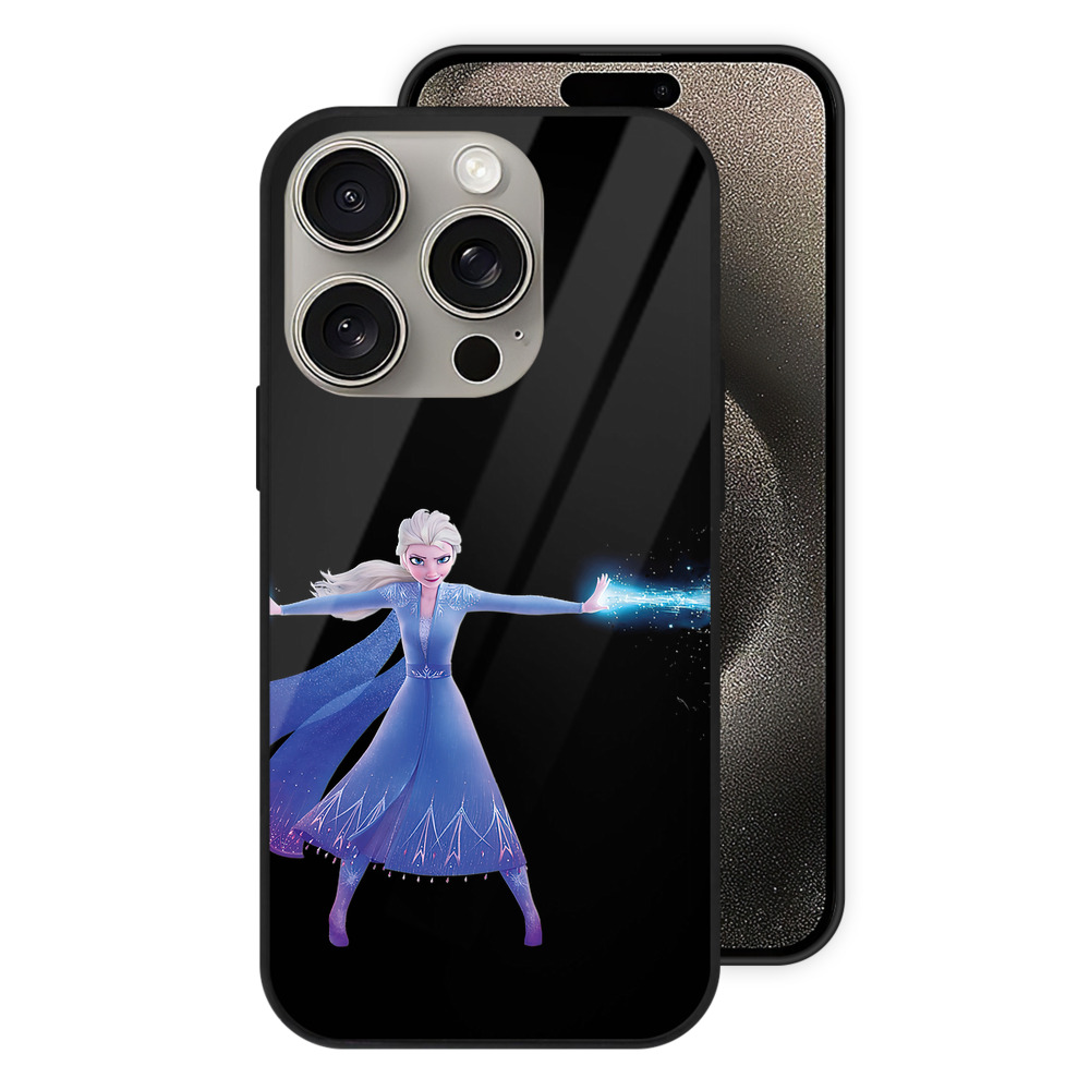 （画像用） アナと雪の女王 アンナ エルサ Frozen Anna Elsa 【iPhone15Pro対応】スマホケース 耐衝撃＆黄変防止 背面ガラス