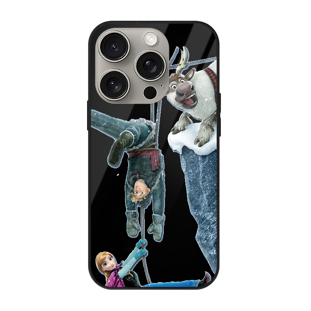 （画像用） アナと雪の女王 アンナ エルサ Frozen Anna Elsa 【iPhone15Pro対応】スマホケース 耐衝撃＆黄変防止 背面ガラス