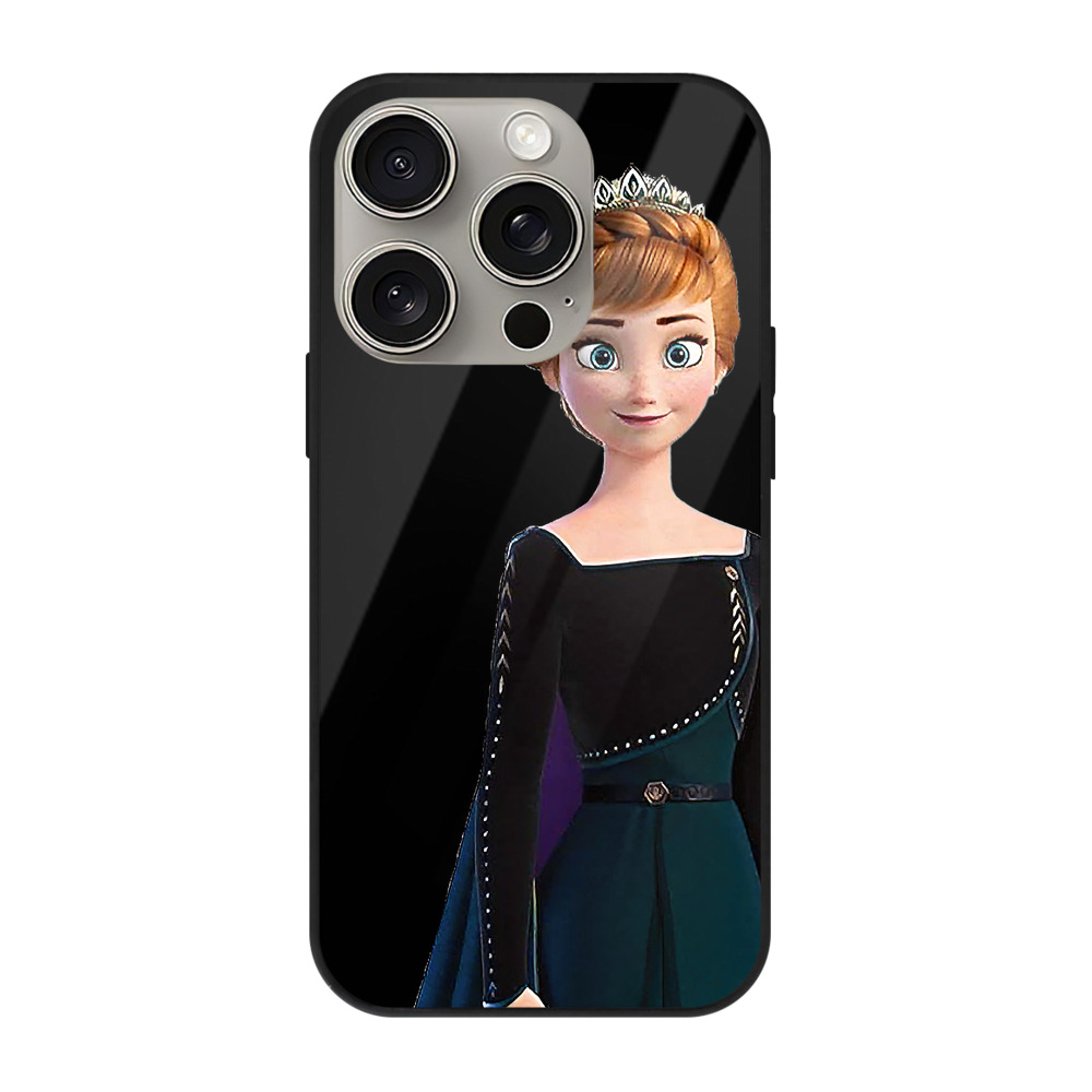 （画像用） アナと雪の女王 アンナ エルサ Frozen Anna Elsa 【iPhone15Pro対応】スマホケース 耐衝撃＆黄変防止 背面ガラス