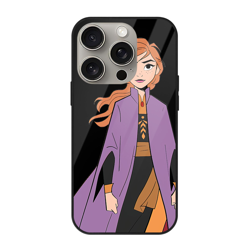 （画像用） アナと雪の女王 アンナ エルサ Frozen Anna Elsa 【iPhone15Pro対応】スマホケース 耐衝撃＆黄変防止 背面ガラス
