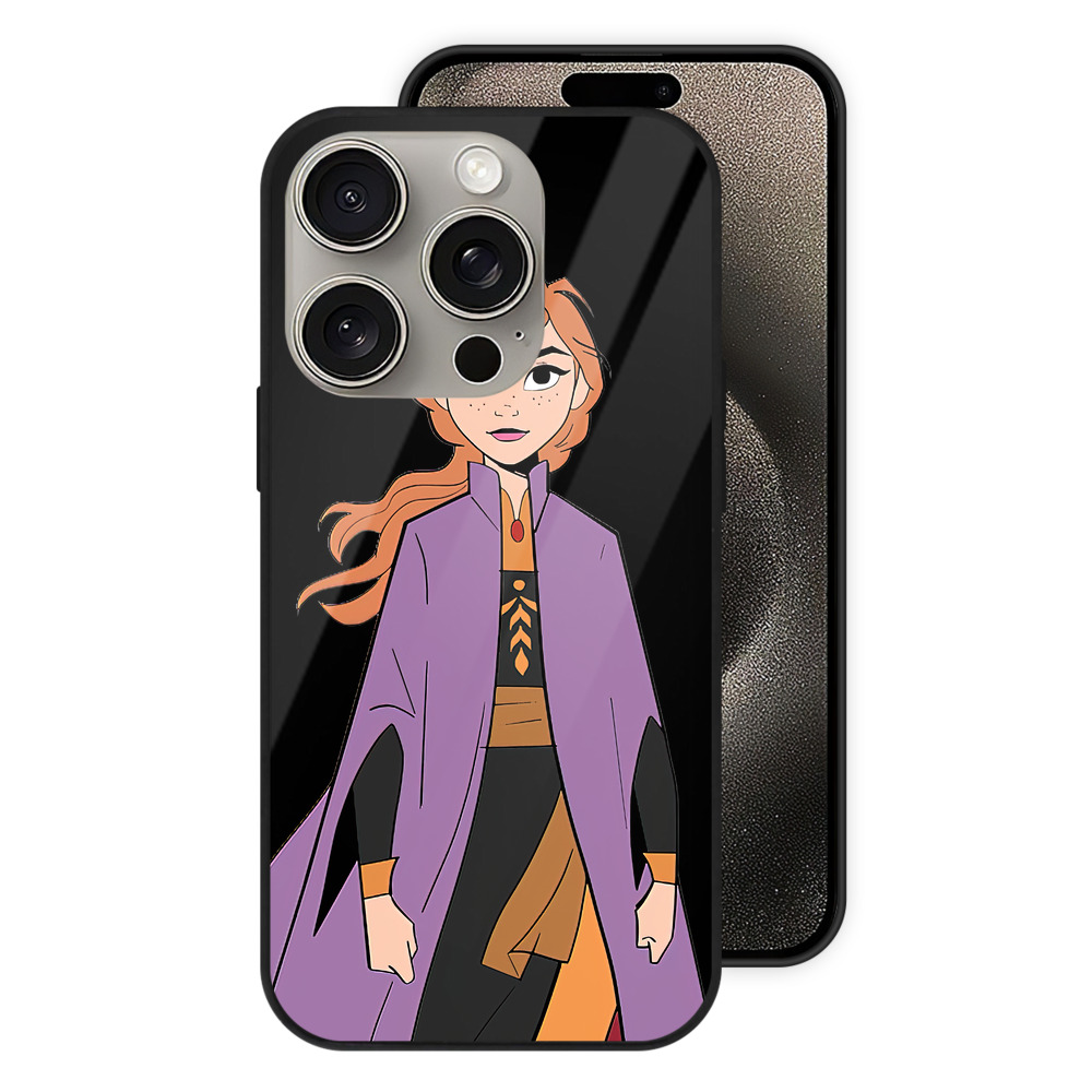 （画像用） アナと雪の女王 アンナ エルサ Frozen Anna Elsa 【iPhone15Pro対応】スマホケース 耐衝撃＆黄変防止 背面ガラス