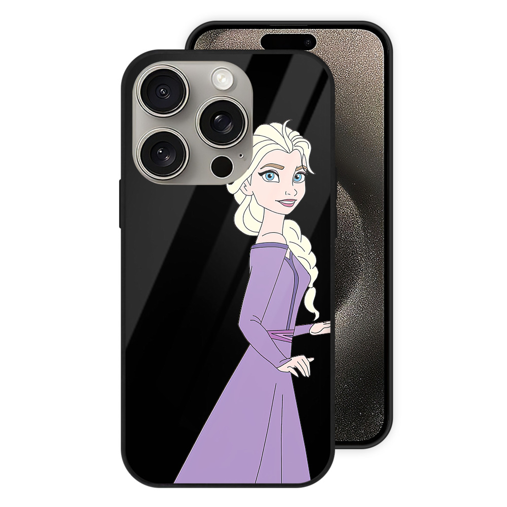 （画像用） アナと雪の女王 アンナ エルサ Frozen Anna Elsa 【iPhone15Pro対応】スマホケース 耐衝撃＆黄変防止 背面ガラス