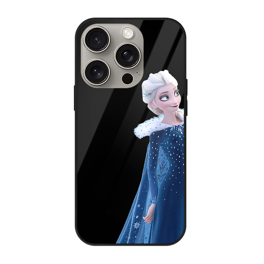 （画像用） アナと雪の女王 アンナ エルサ Frozen Anna Elsa 【iPhone15Pro対応】スマホケース 耐衝撃＆黄変防止 背面ガラス