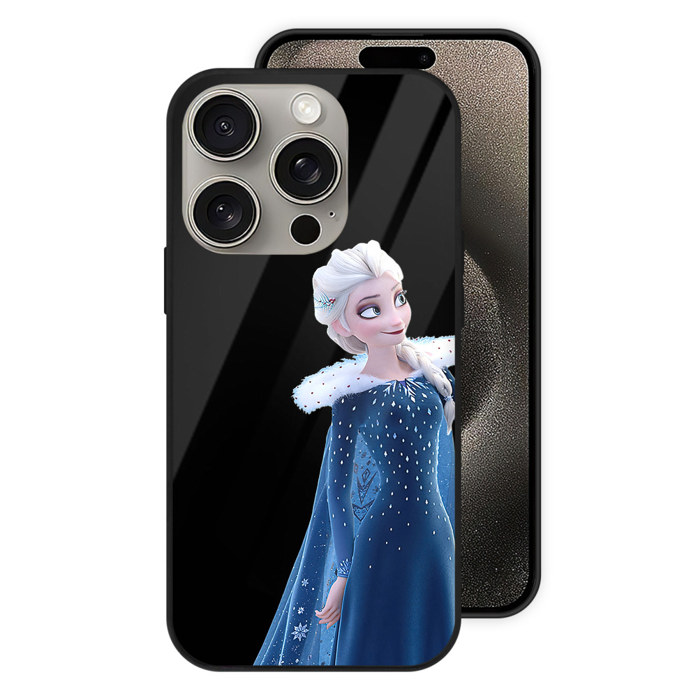 （画像用） アナと雪の女王 アンナ エルサ Frozen Anna Elsa 【iPhone15Pro対応】スマホケース 耐衝撃＆黄変防止 背面ガラス