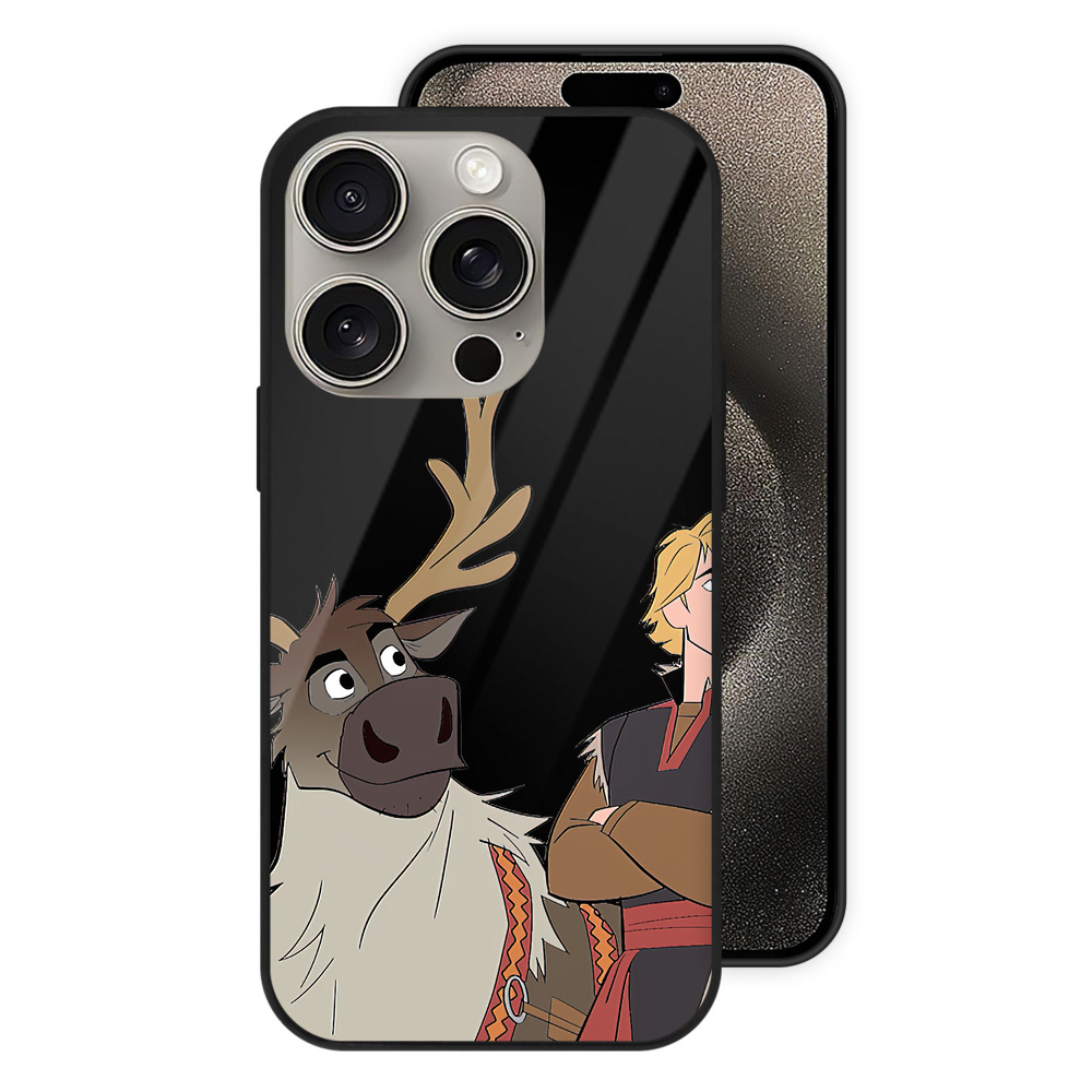 （画像用） アナと雪の女王 アンナ エルサ Frozen Anna Elsa 【iPhone15Pro対応】スマホケース 耐衝撃＆黄変防止 背面ガラス