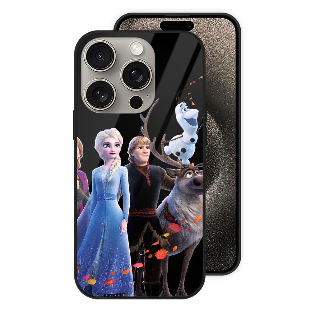 （画像用） アナと雪の女王 アンナ エルサ Frozen Anna Elsa 【iPhone15Pro対応】スマホケース 耐衝撃＆黄変防止 背面ガラス