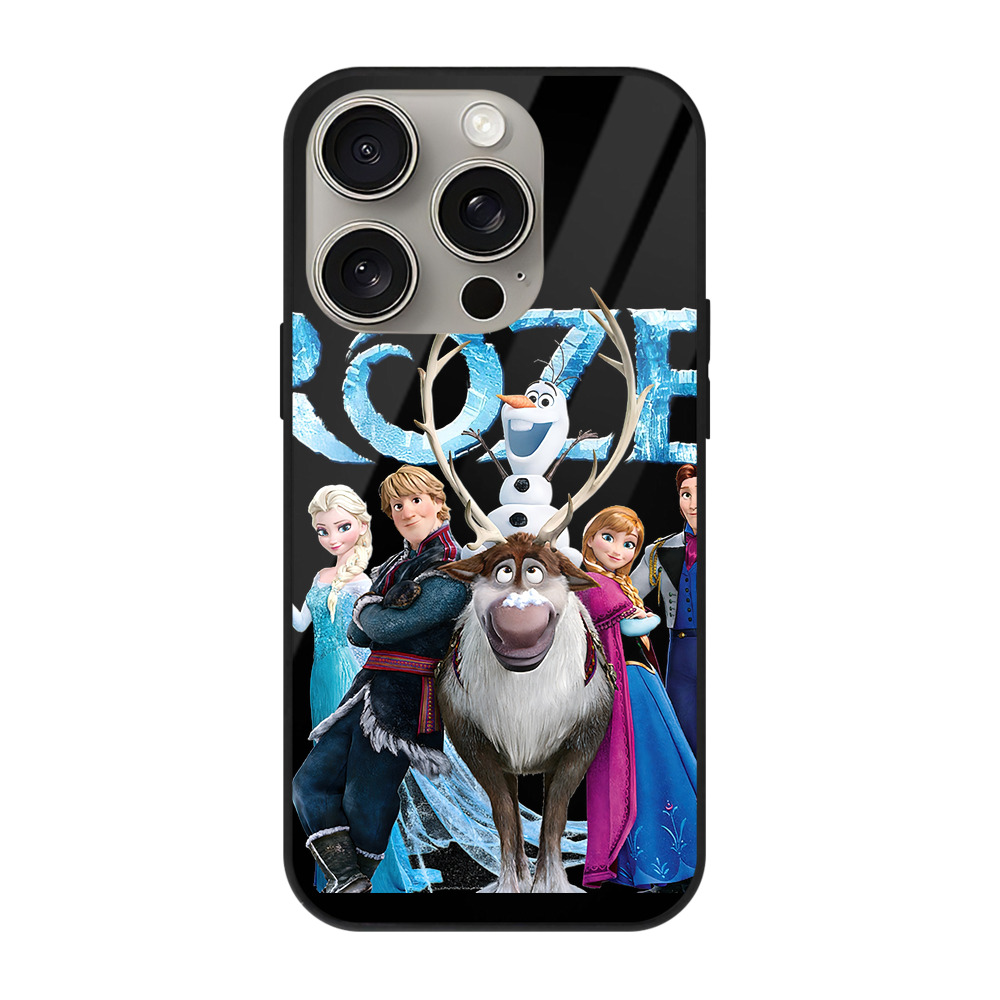 （画像用） アナと雪の女王 アンナ エルサ Frozen Anna Elsa 【iPhone15Pro対応】スマホケース 耐衝撃＆黄変防止 背面ガラス