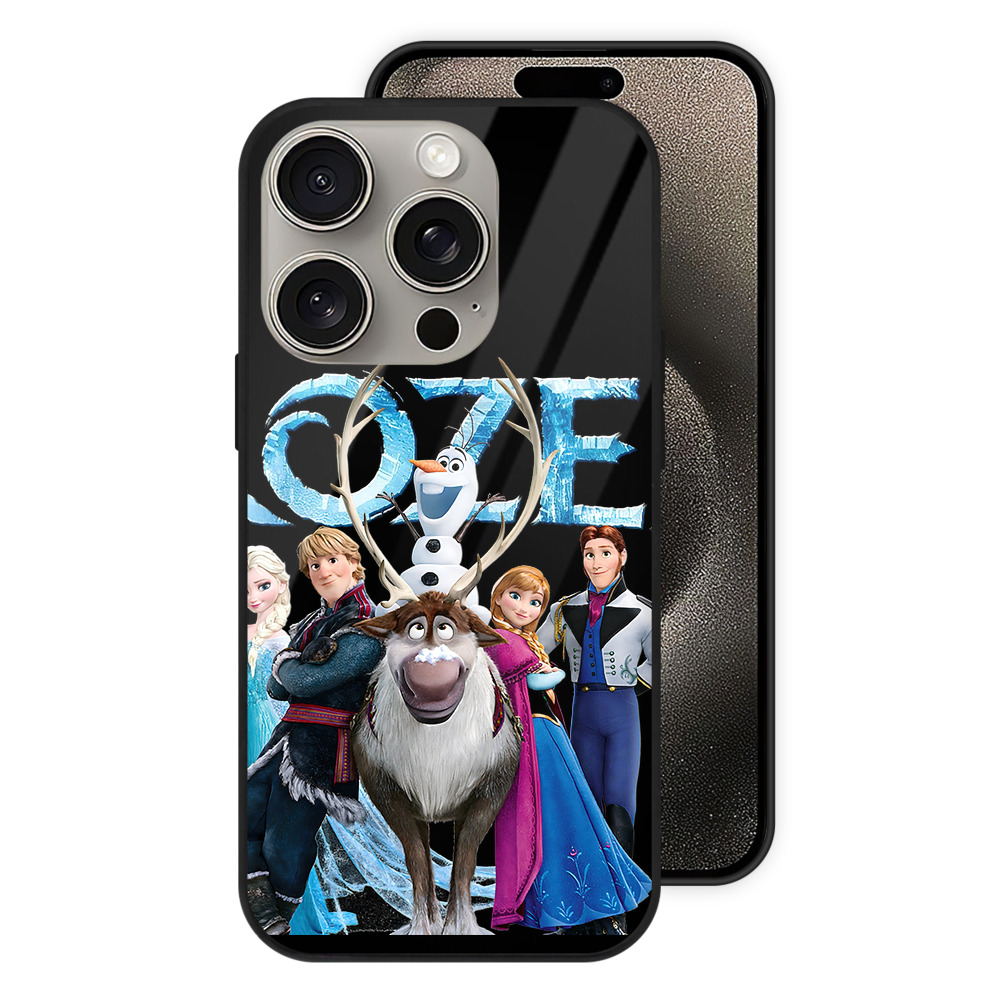 （画像用） アナと雪の女王 アンナ エルサ Frozen Anna Elsa 【iPhone15Pro対応】スマホケース 耐衝撃＆黄変防止 背面ガラス