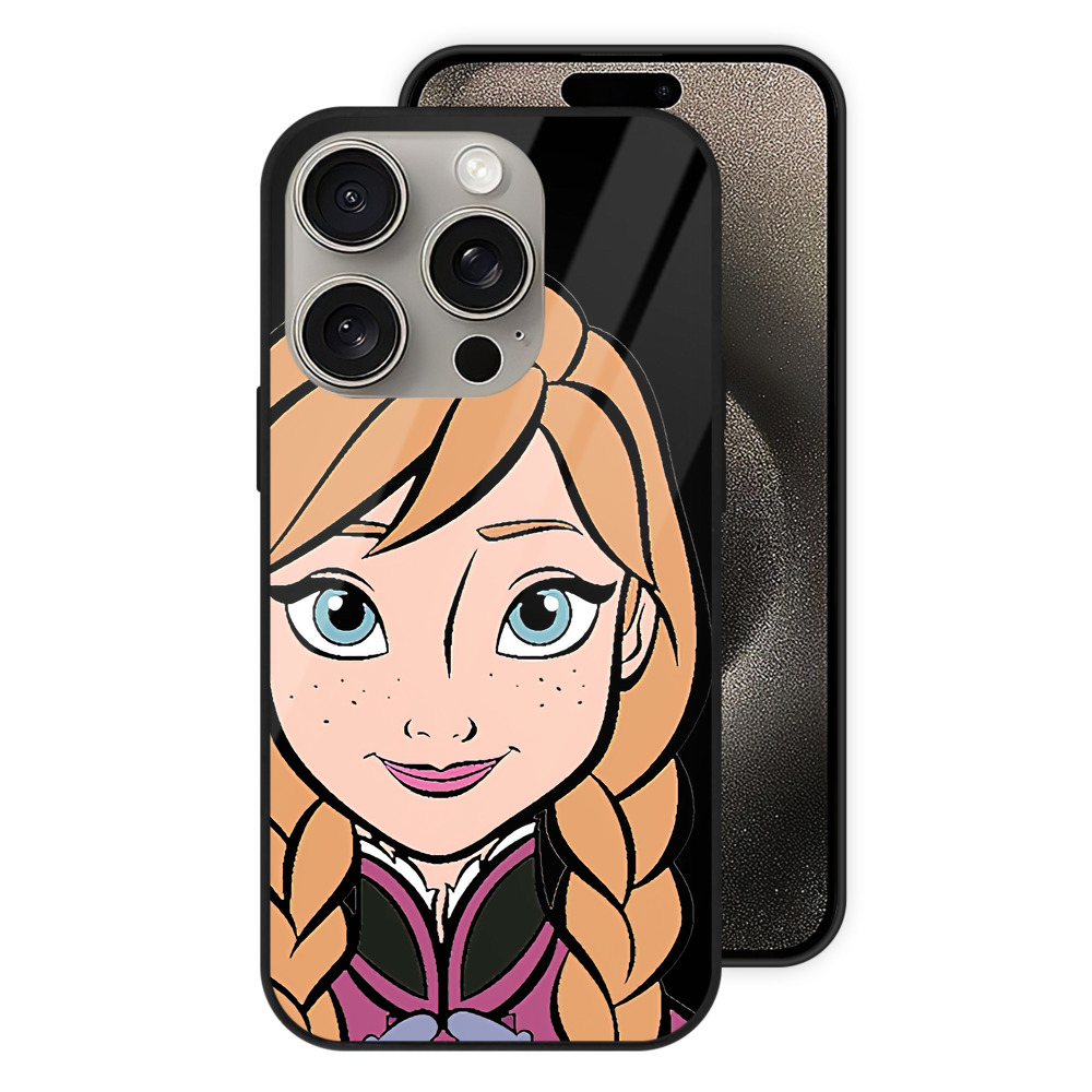 （画像用） アナと雪の女王 アンナ エルサ Frozen Anna Elsa 【iPhone15Pro対応】スマホケース 耐衝撃＆黄変防止 背面ガラス