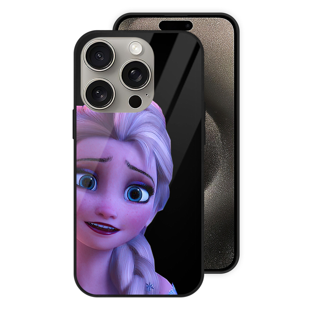 （画像用） アナと雪の女王 アンナ エルサ Frozen Anna Elsa 【iPhone15Pro対応】スマホケース 耐衝撃＆黄変防止 背面ガラス