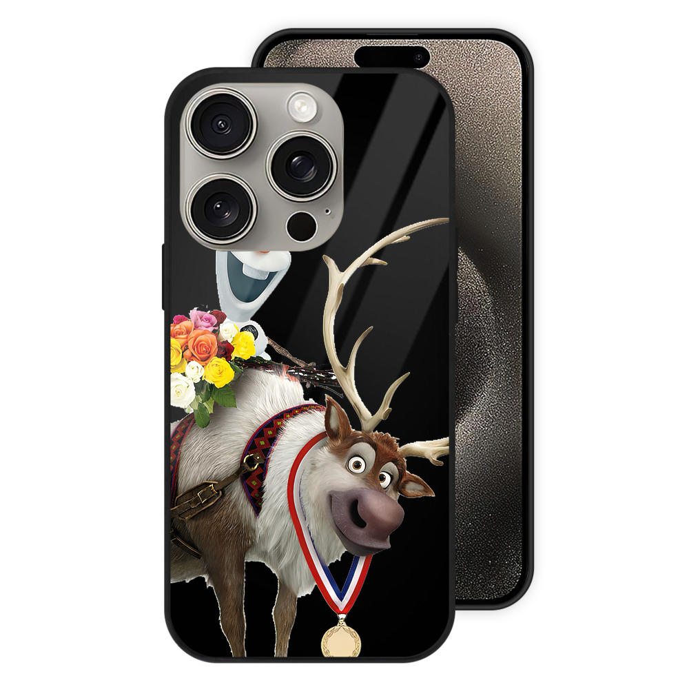 （画像用） アナと雪の女王 アンナ エルサ Frozen Anna Elsa 【iPhone15Pro対応】スマホケース 耐衝撃＆黄変防止 背面ガラス