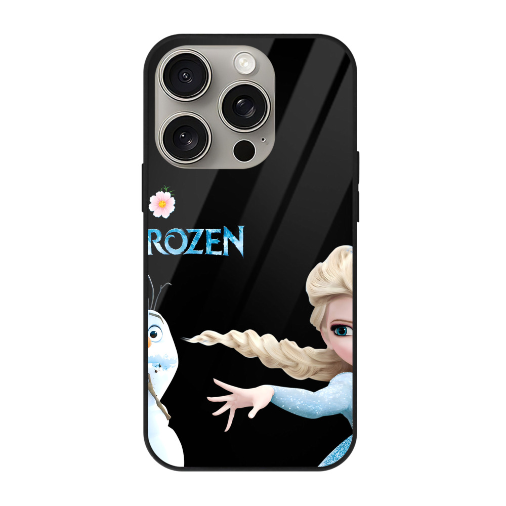 （画像用） アナと雪の女王 アンナ エルサ Frozen Anna Elsa 【iPhone15Pro対応】スマホケース 耐衝撃＆黄変防止 背面ガラス